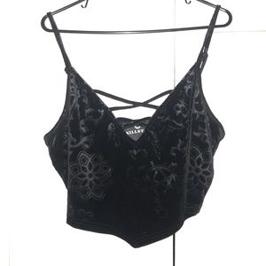 velvet burnout crop tank